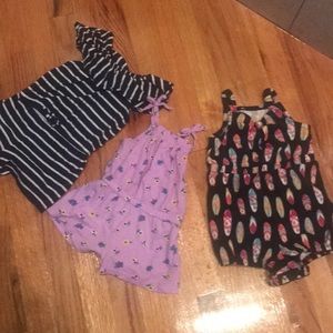 Three rompers 12 -  18 months